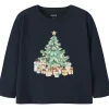 Navy Blazer Xmas Tree Cat Nmfvosmas Ls Nreg Top*Name It Clearance