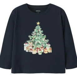 Navy Blazer Xmas Tree Cat Nmfvosmas Ls Nreg Top*Name It Clearance