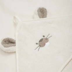 babyhændklæde med hætte - Egret*PIPPI Sale