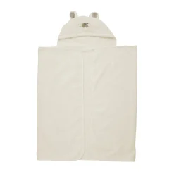 Badehåndklæde med hætte - hvidt med mus*PIPPI Hot