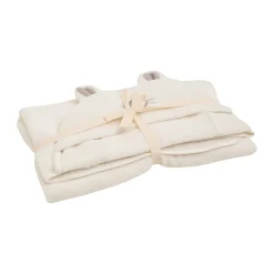 Badehåndklæde med hætte - hvidt med mus*PIPPI Hot