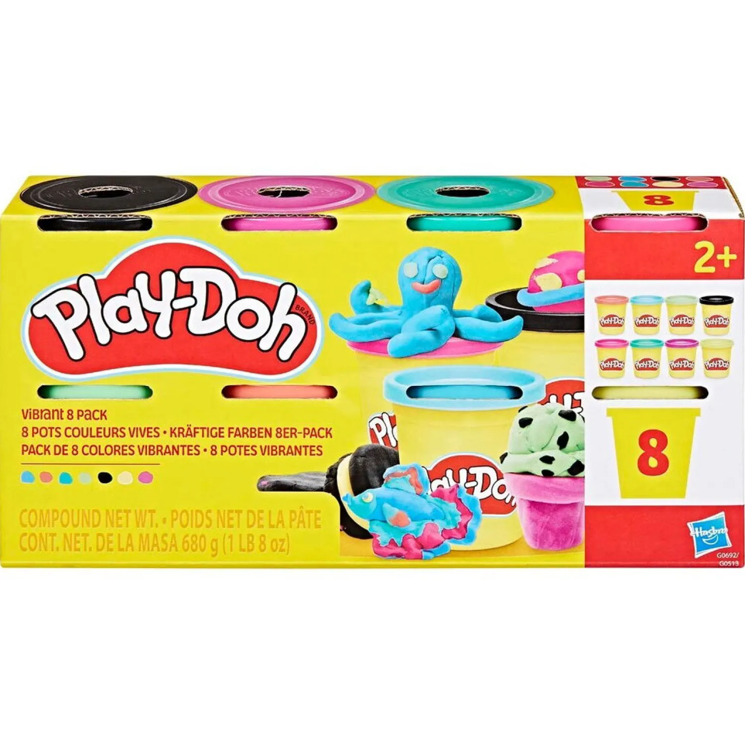 8 Pack 680 g - Vibrant*Play-Doh Outlet
