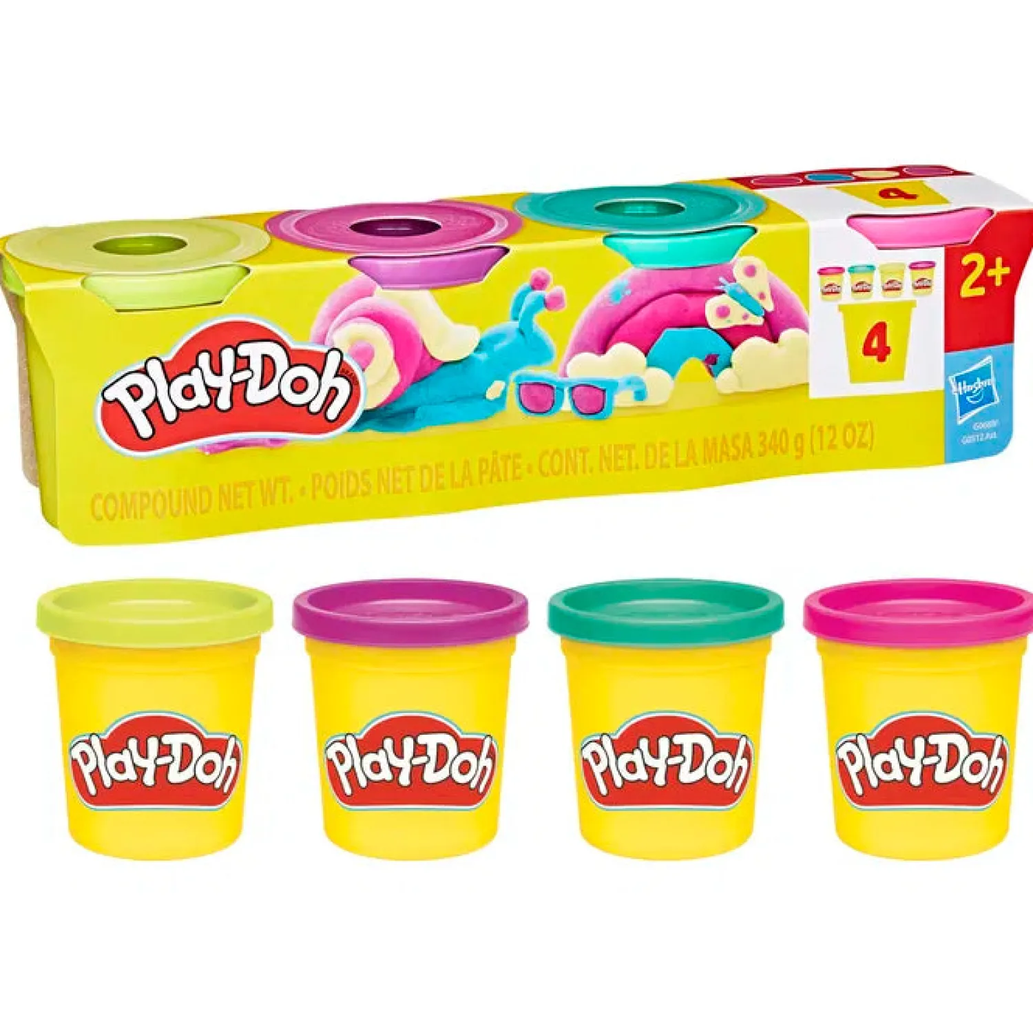 4 Pack 340 g - Vibrant*Play-Doh Hot