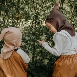 Top Elefanthue Sløjfe 2-lags Chocolate Brown*Racing Kids New