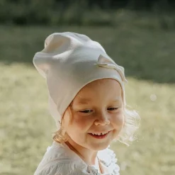 Tophue Windproof 2-lags Sløjfe Eggshell*Racing Kids Clearance