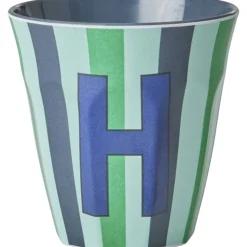 Bluish Stripes Melamin Alfabet Kop*Rice New