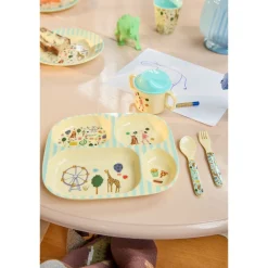 Fun Fair Print Mint Melamine 2 Håndtag Tudekop*Rice Online