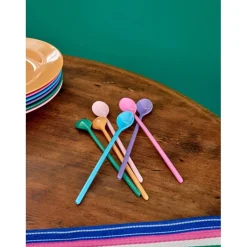 Multicolor Melamin Latteske 6-pak*Rice Outlet