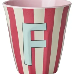 Pinkish Stripes Melamin Alfabet Kop*Rice Clearance