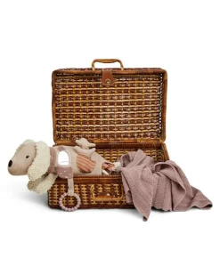 babytæppe - fishbone, merino uld - powder*Smallstuff Clearance