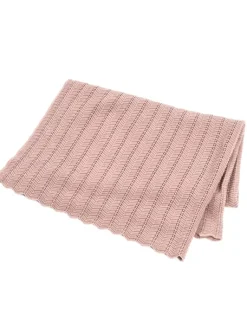 babytæppe - fishbone, merino uld - powder*Smallstuff Clearance