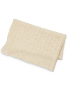 babytæppe - fish bone merino uld - off. White*Smallstuff Outlet