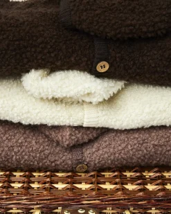 Vest, bouclé uld, brun*Smallstuff Sale