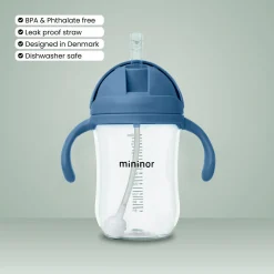 Sugerørskop Tritan 330ml Blå*Mininor Clearance